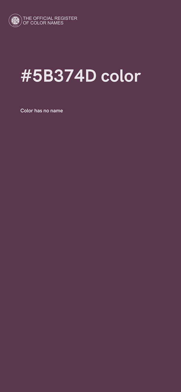 #5B374D color image
