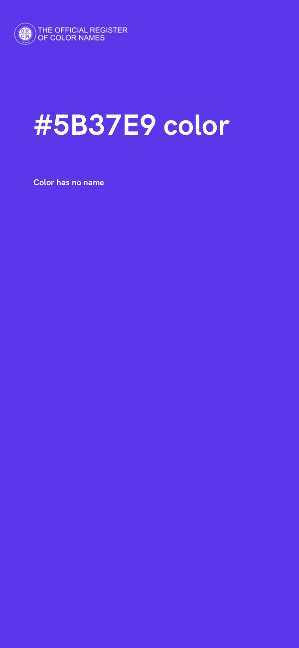 #5B37E9 color image