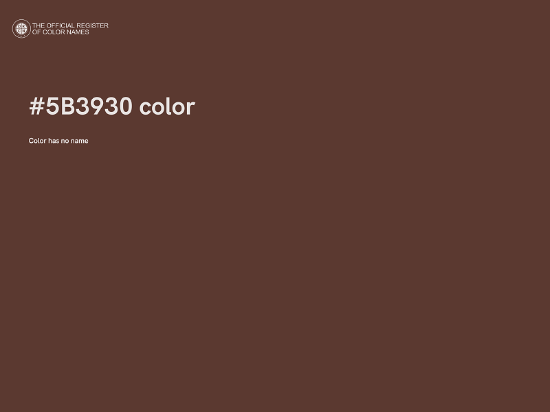 #5B3930 color image