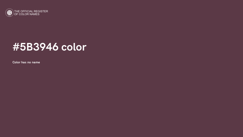#5B3946 color image