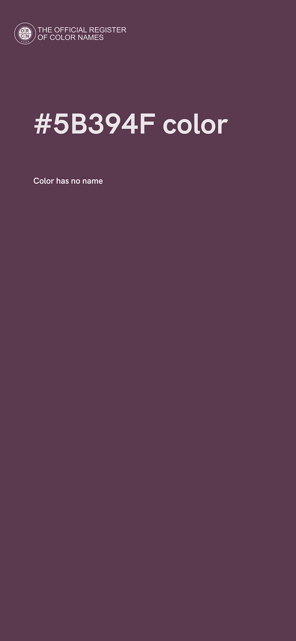 #5B394F color image