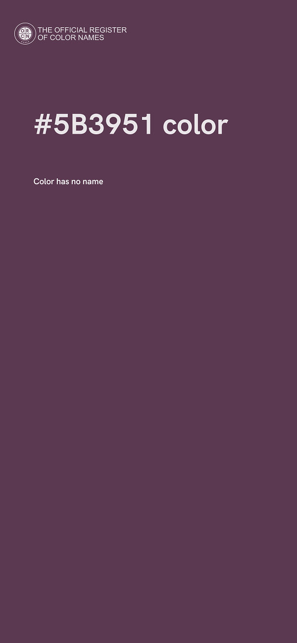 #5B3951 color image