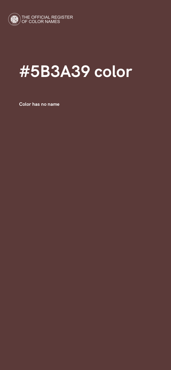 #5B3A39 color image