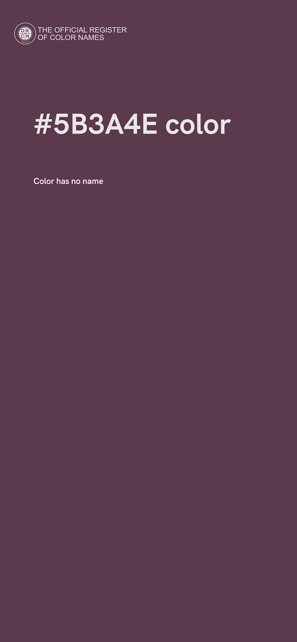#5B3A4E color image