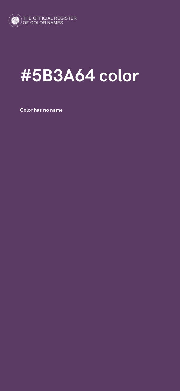 #5B3A64 color image