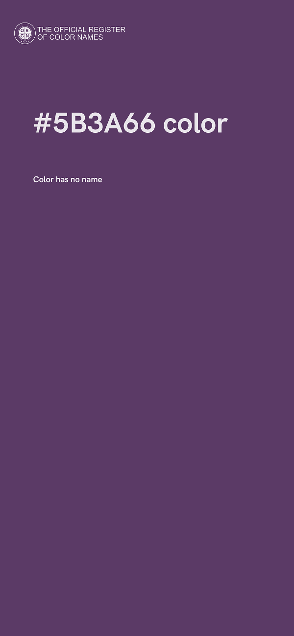 #5B3A66 color image
