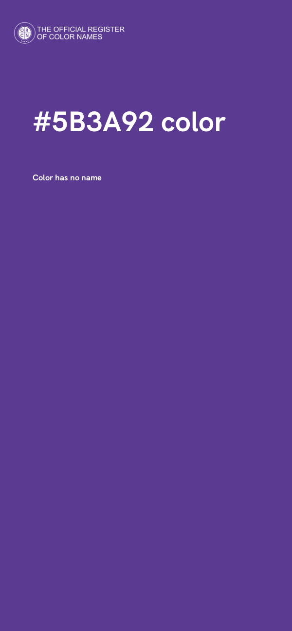 #5B3A92 color image