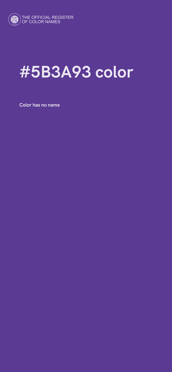#5B3A93 color image