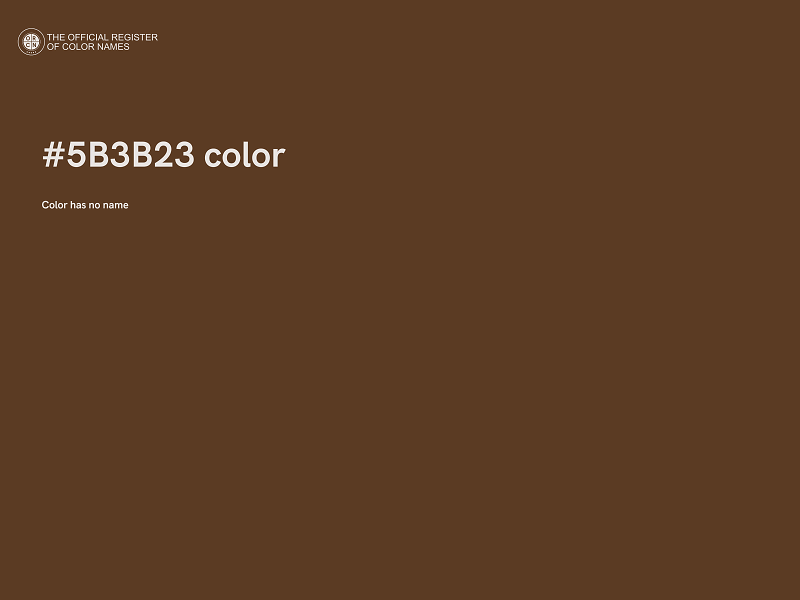 #5B3B23 color image