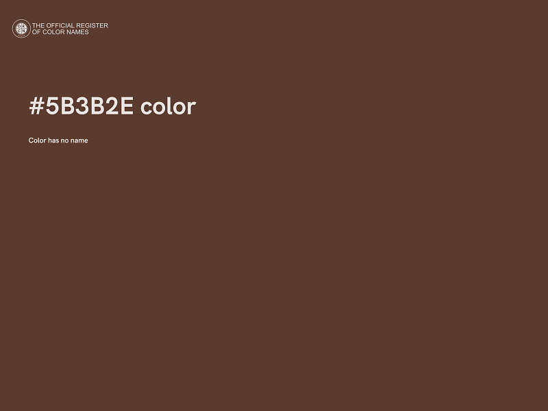 #5B3B2E color image