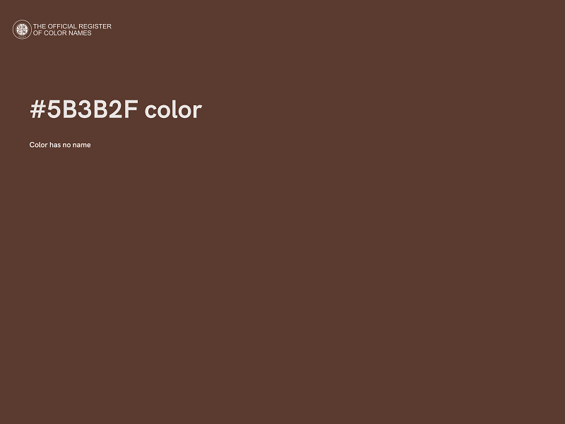 #5B3B2F color image