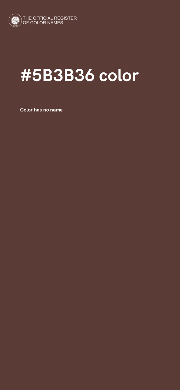 #5B3B36 color image