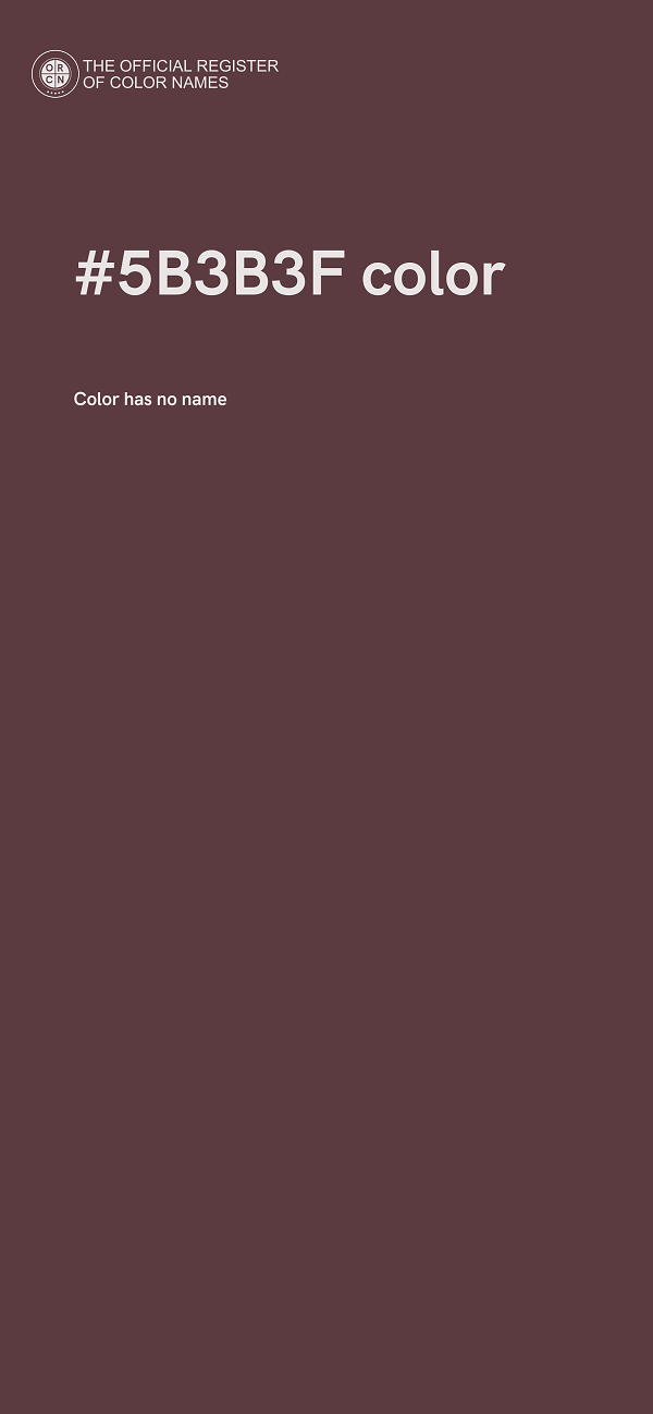 #5B3B3F color image