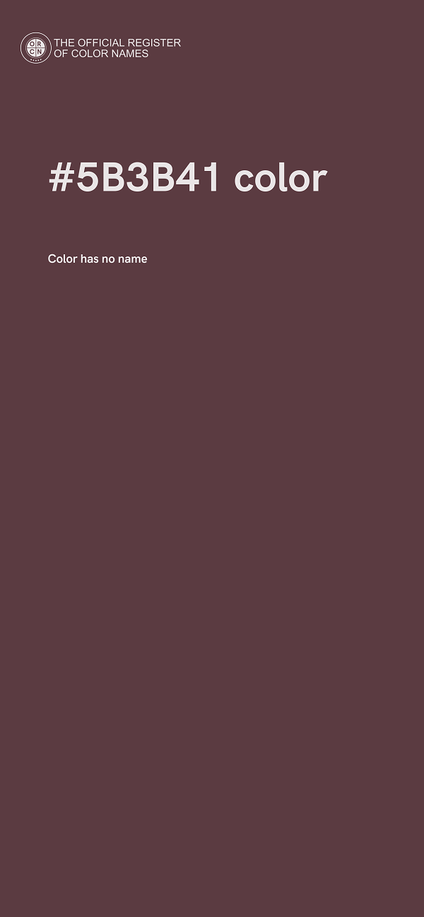 #5B3B41 color image