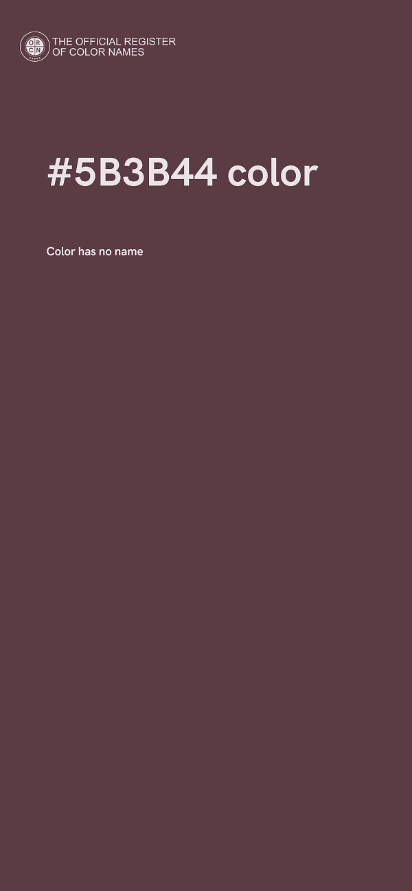 #5B3B44 color image
