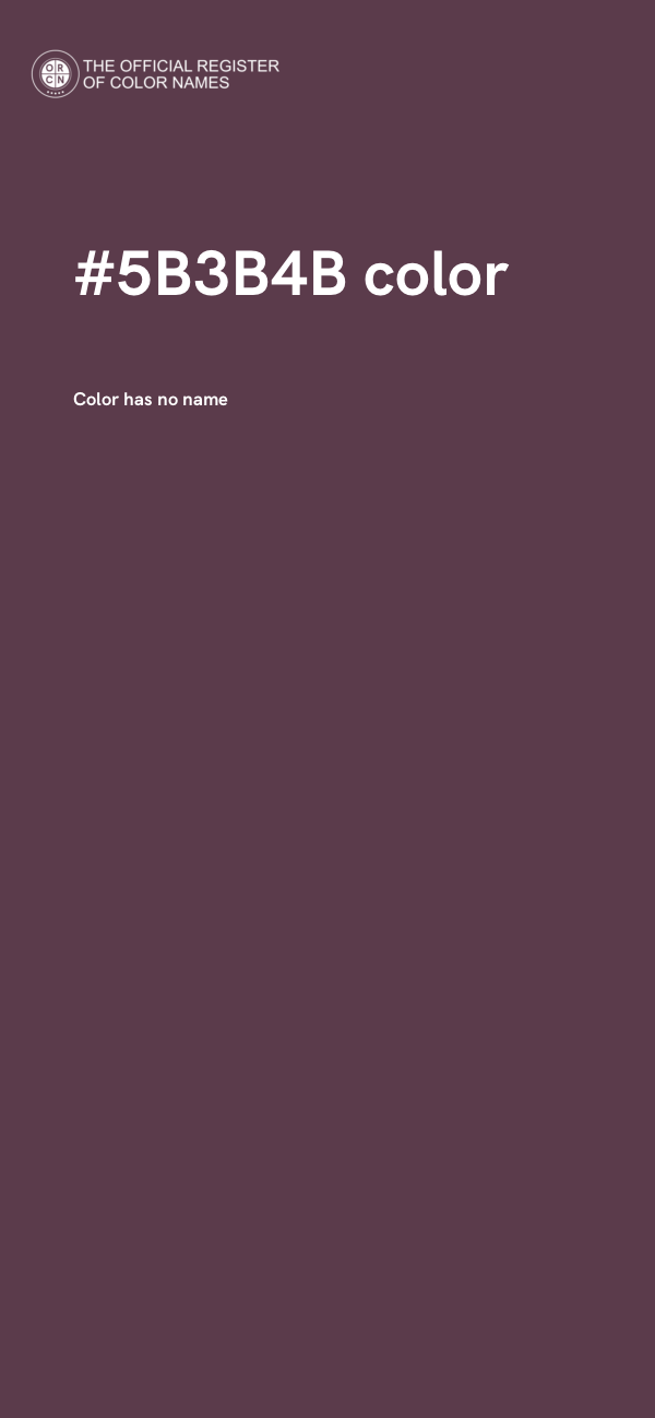 #5B3B4B color image