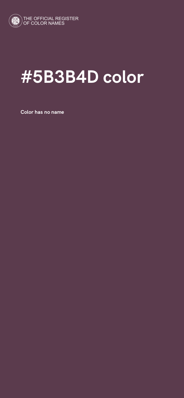 #5B3B4D color image