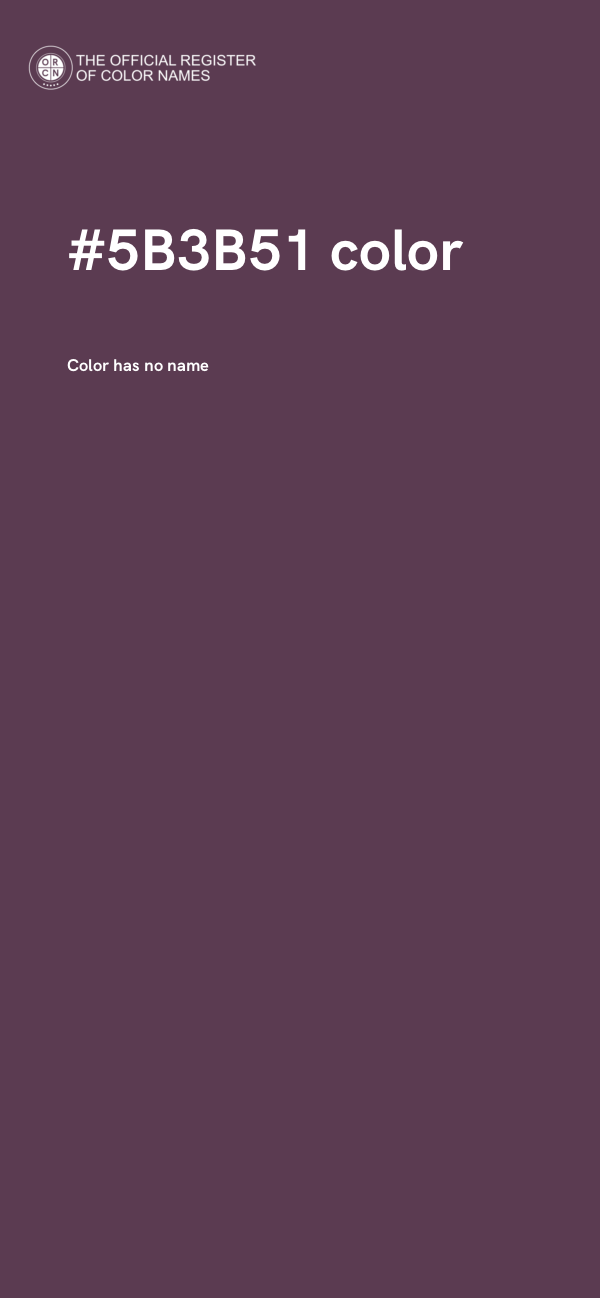 #5B3B51 color image