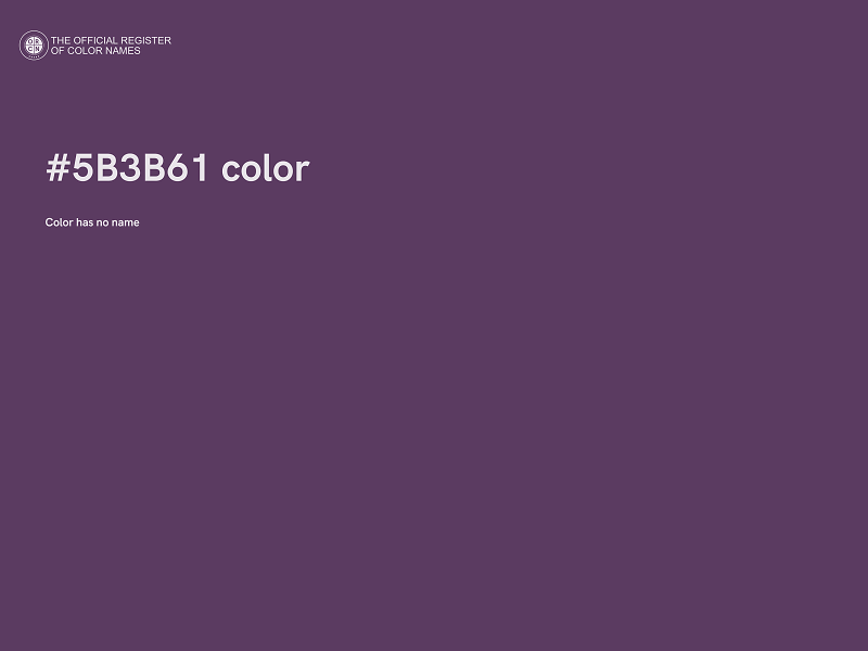 #5B3B61 color image