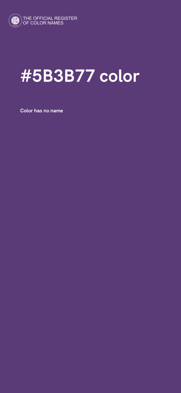 #5B3B77 color image