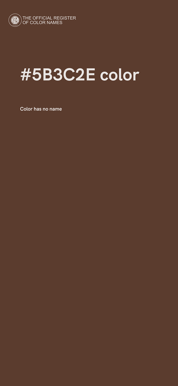 #5B3C2E color image