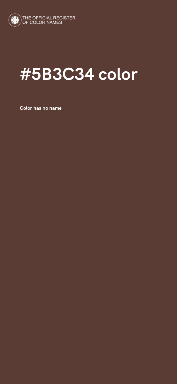#5B3C34 color image