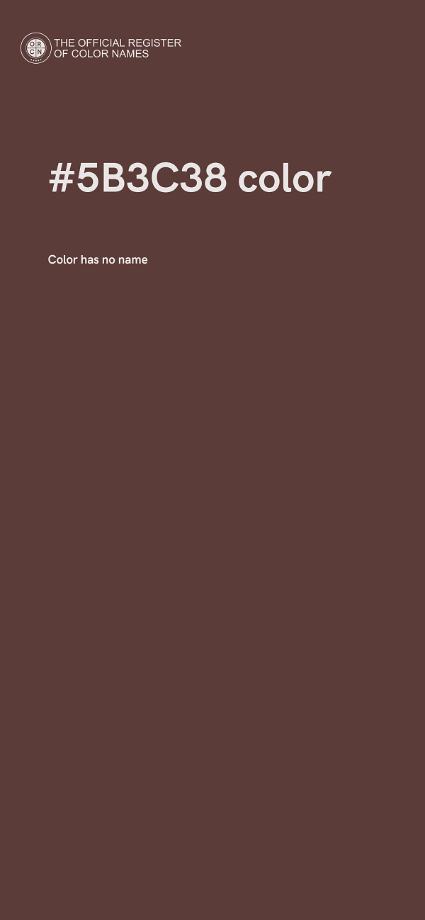 #5B3C38 color image