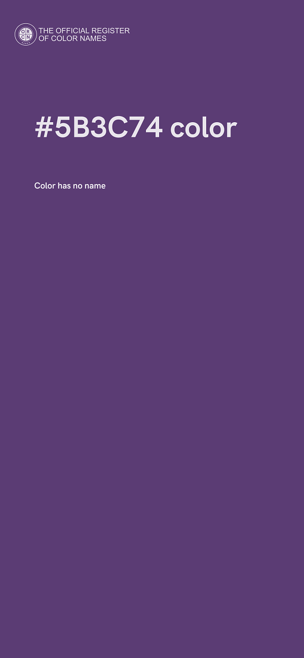 #5B3C74 color image