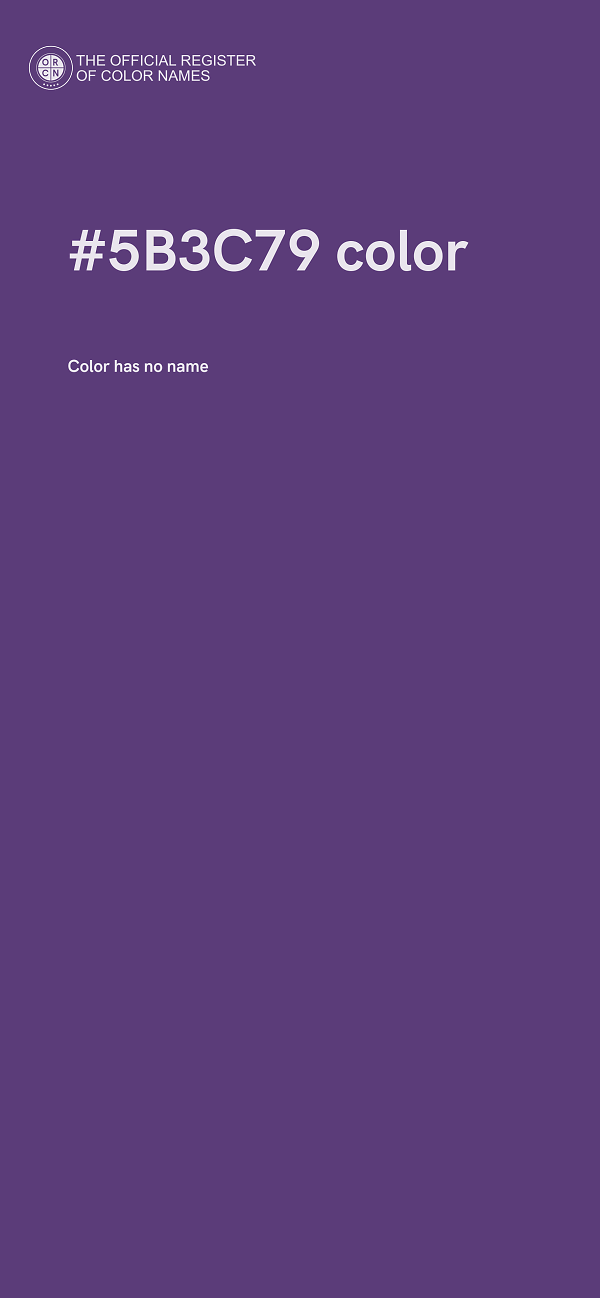 #5B3C79 color image