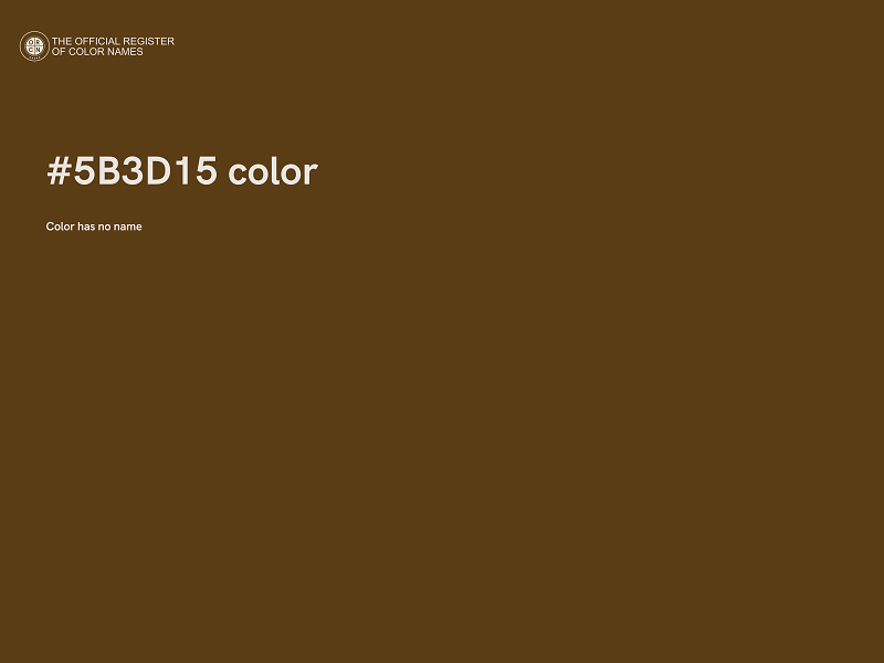 #5B3D15 color image