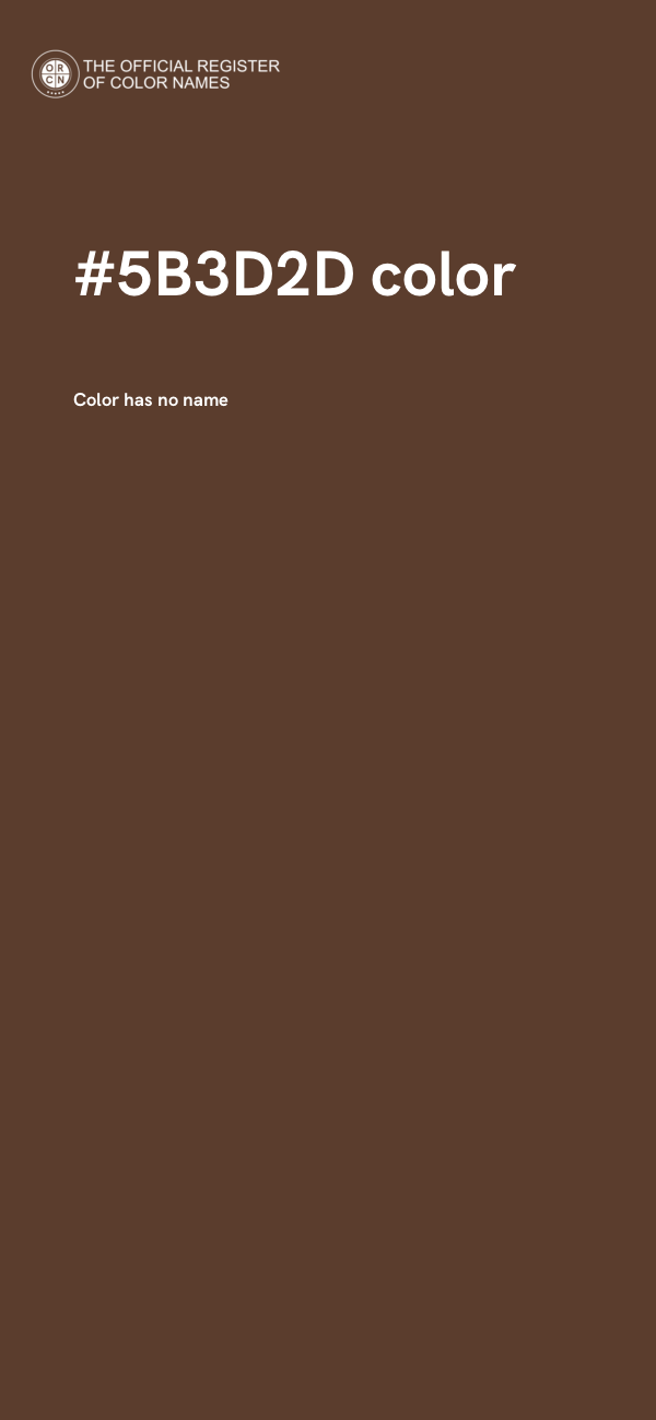 #5B3D2D color image