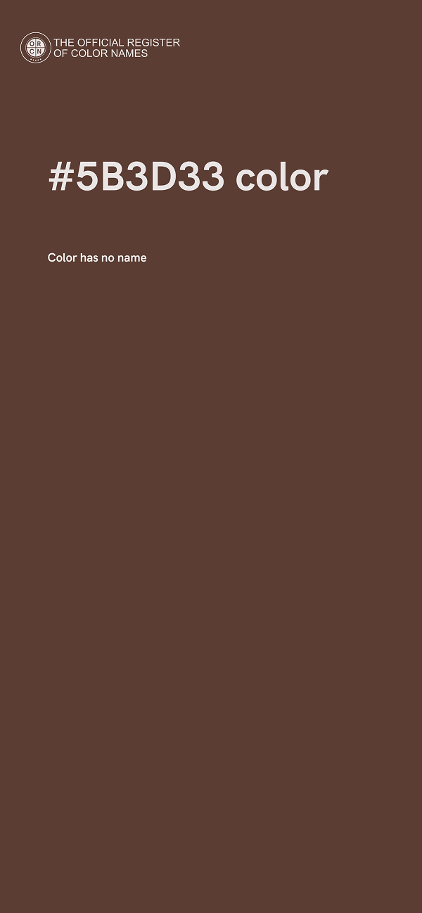 #5B3D33 color image