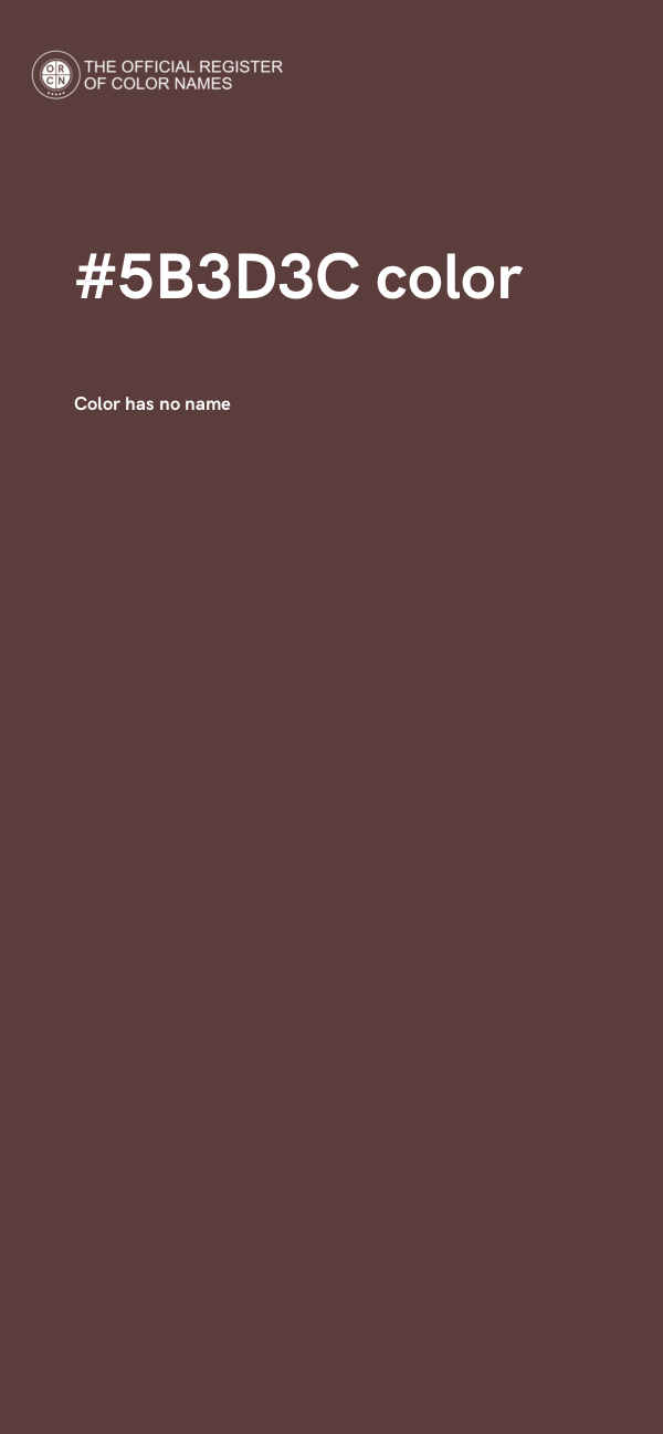 #5B3D3C color image