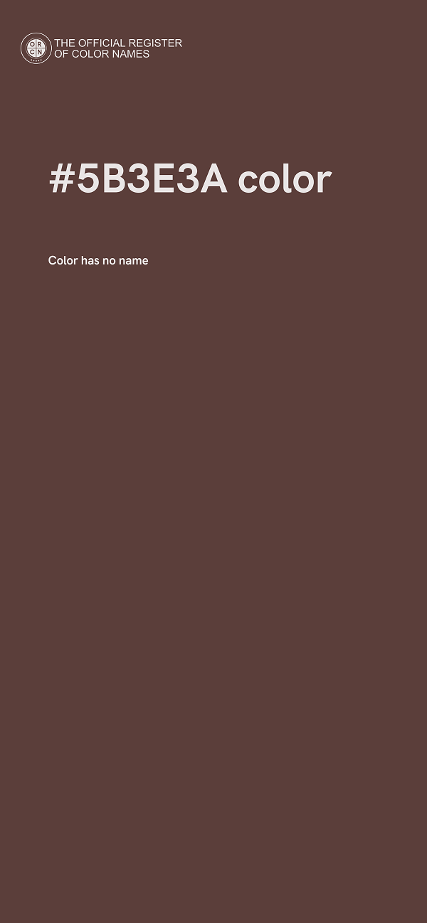 #5B3E3A color image