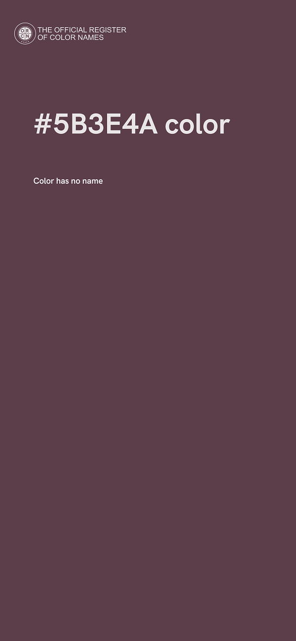 #5B3E4A color image