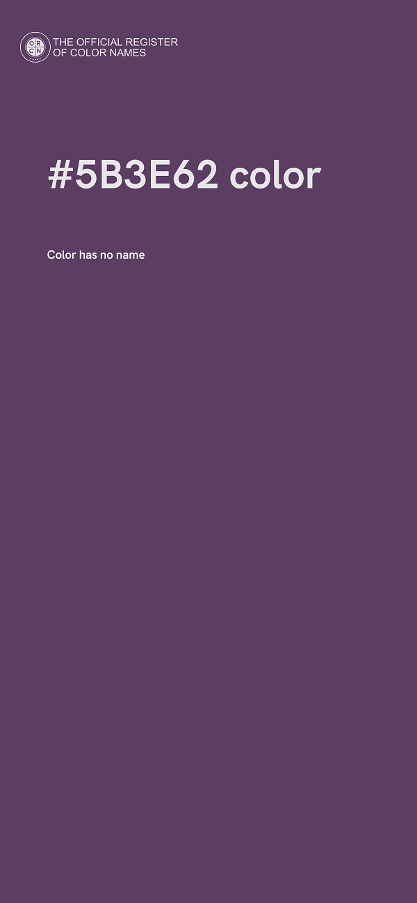 #5B3E62 color image