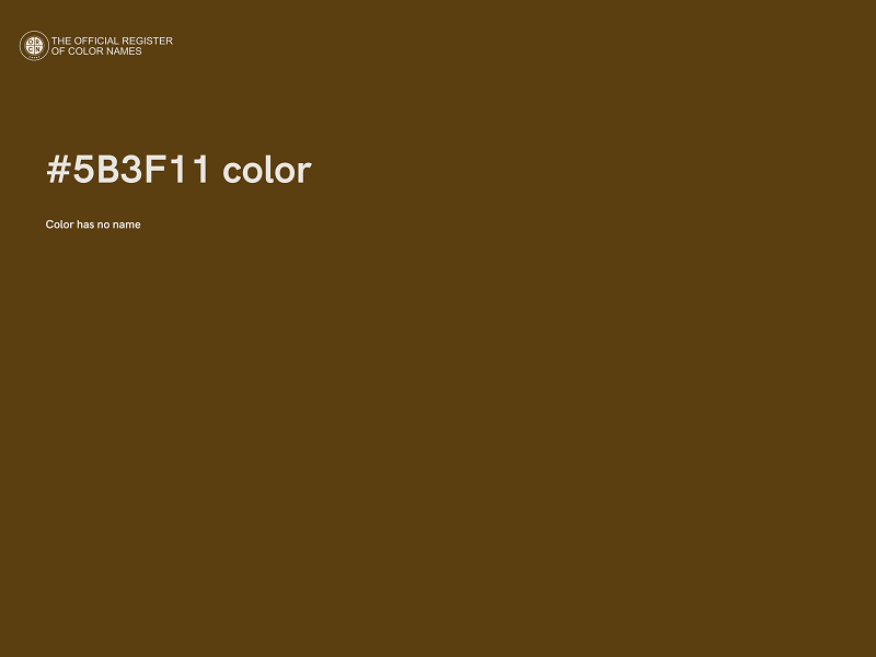 #5B3F11 color image