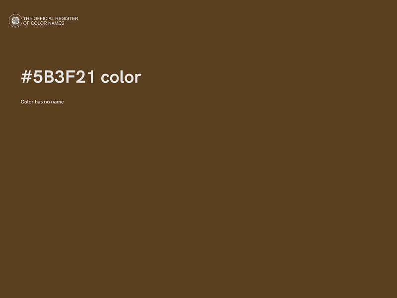 #5B3F21 color image