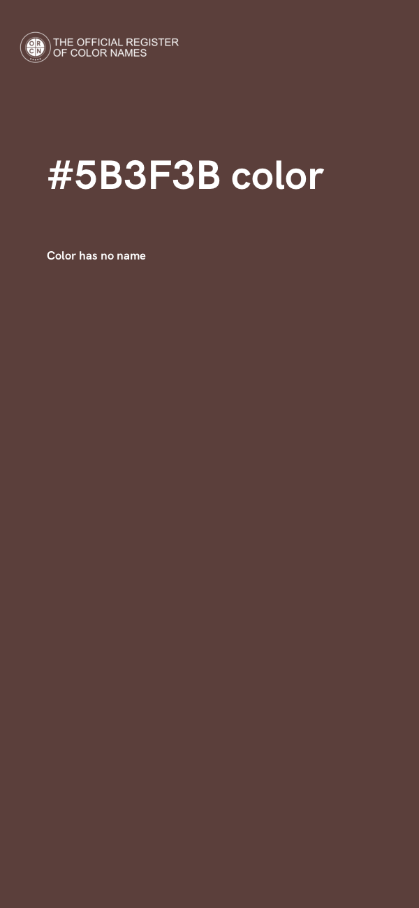 #5B3F3B color image