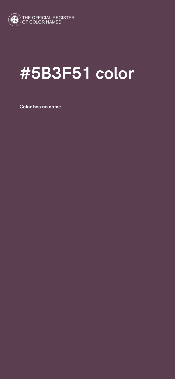 #5B3F51 color image