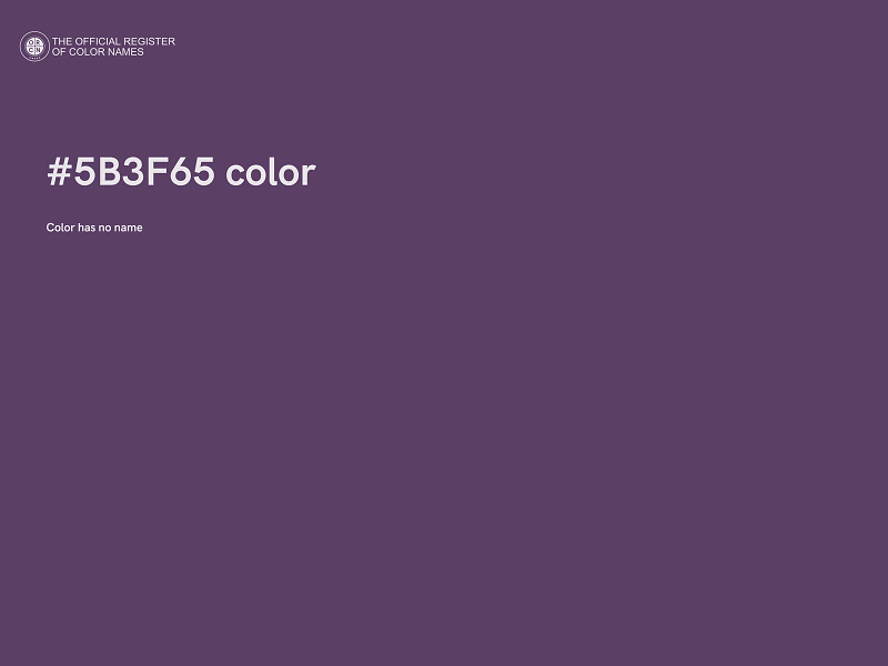 #5B3F65 color image