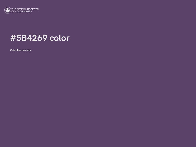 #5B4269 color image