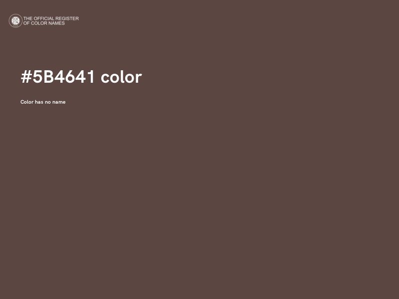 #5B4641 color image