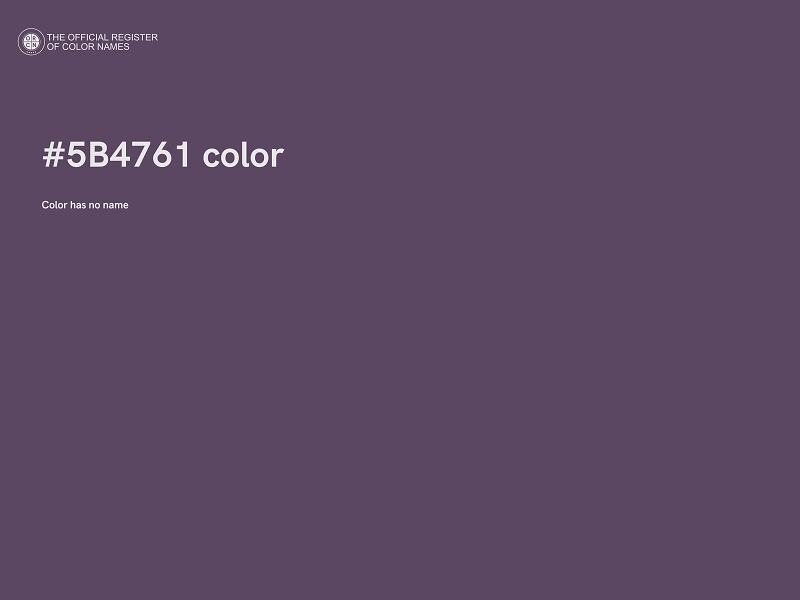 #5B4761 color image
