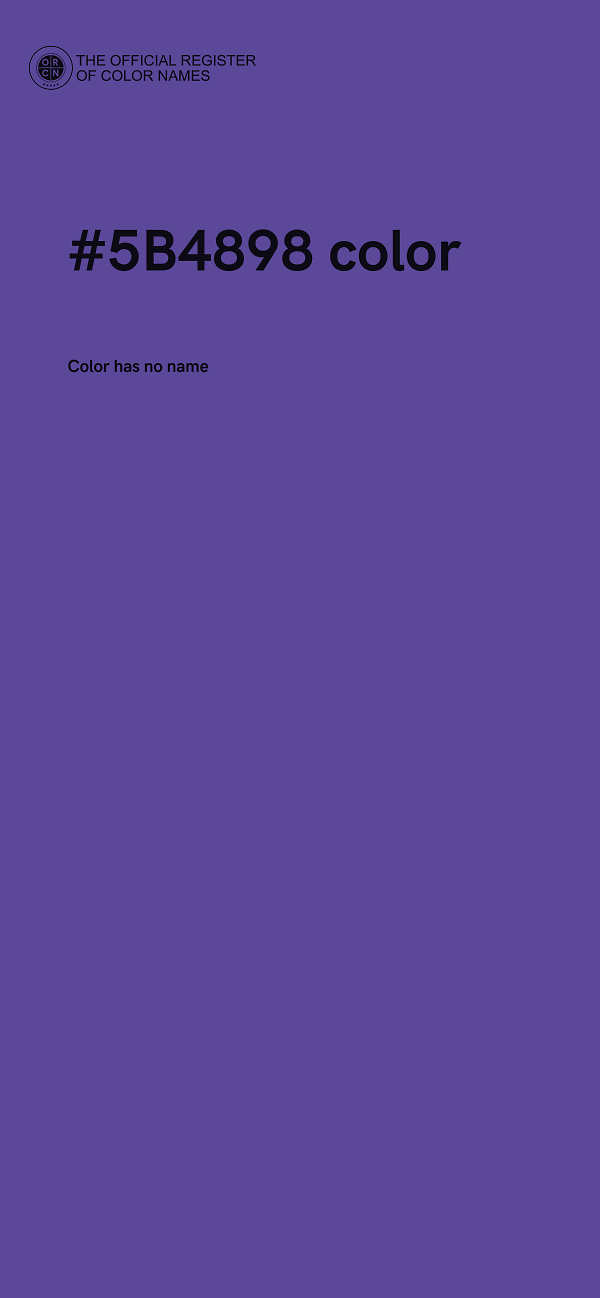 #5B4898 color image