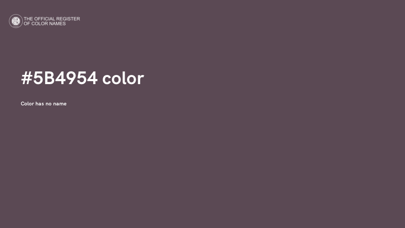 #5B4954 color image