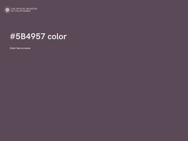 #5B4957 color image
