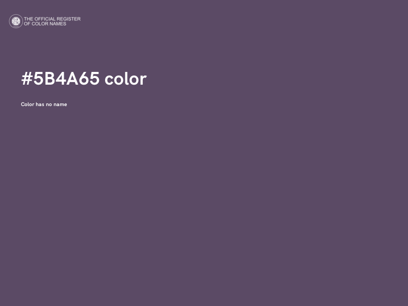 #5B4A65 color image