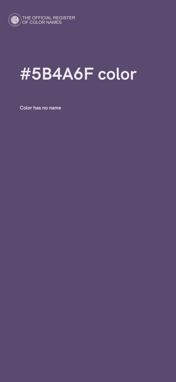 #5B4A6F color image