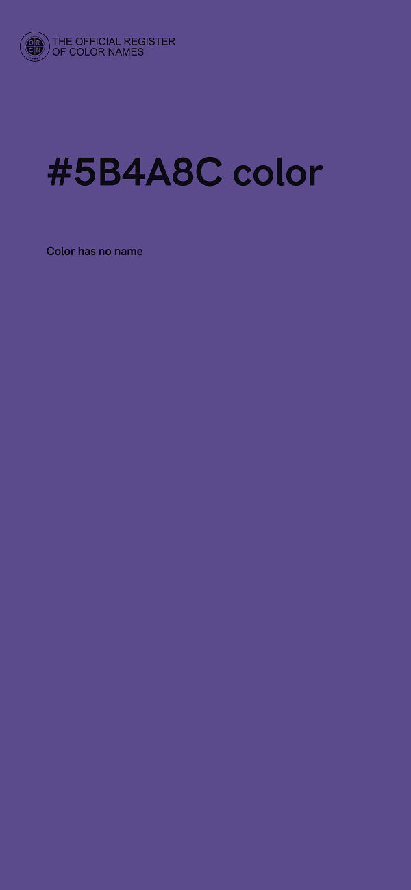 #5B4A8C color image